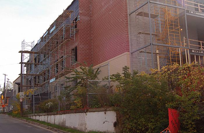 Construction of Cesar E. Chavez Elementary School, Looking East