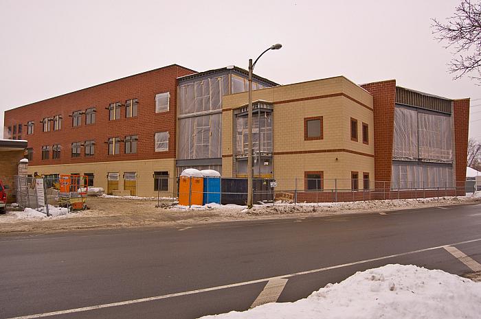 Construction of Cesar E. Chavez Elementary School, Looking NW