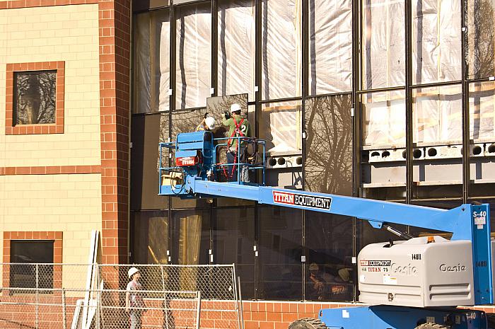 Construction of Cesar E. Chavez Elementary School, Grandville Ave.