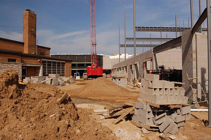 Construction of Cesar E. Chavez Elementary School, Looking West