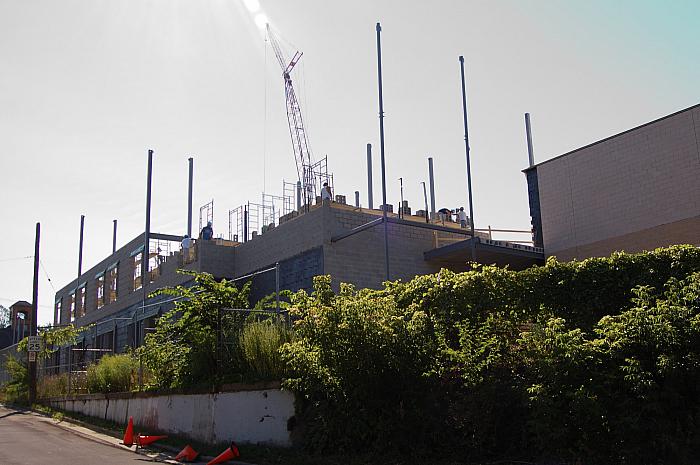 Construction of Cesar E. Chavez Elementary School, Looking East