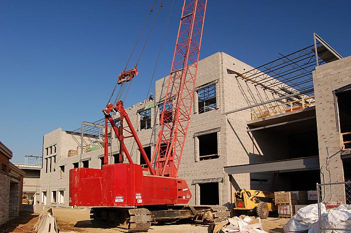 Construction of Cesar E. Chavez Elementary School, Looking West