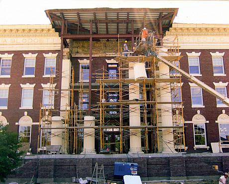 Restoring the Colums of the D.A. Blodgett Home