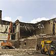 Demolition of Iroquois Middle School , Looking NW, Close-up