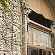 Demolition of Iroquois Middle School , Front Entrance Close-up