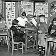 School Children with Looms