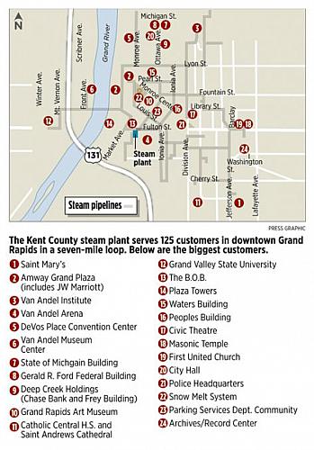 Map of the Steam Plant and Pipeline