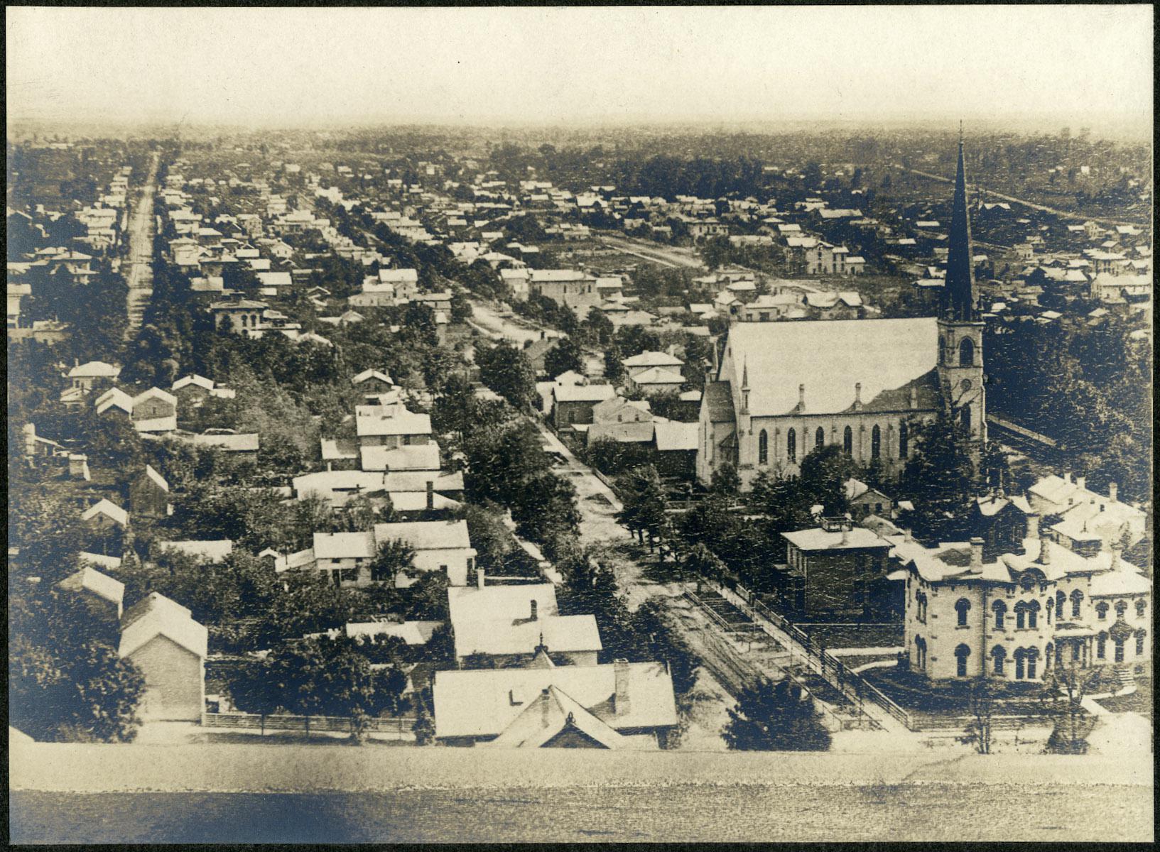 Park Congregational Church And The View South | History Grand Rapids