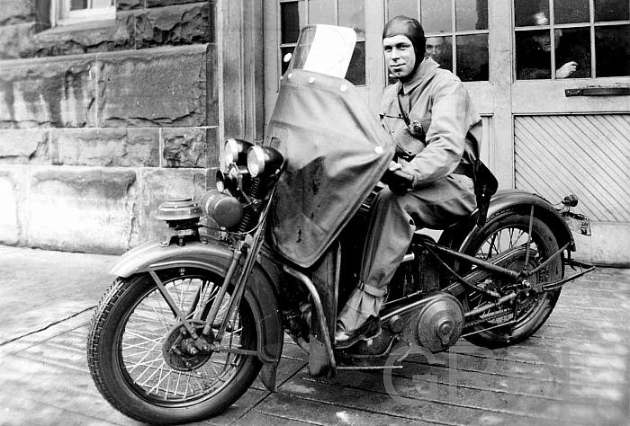 Officer Thomas Marshall on his Harley Davidson