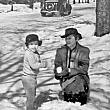 Playing in the snow