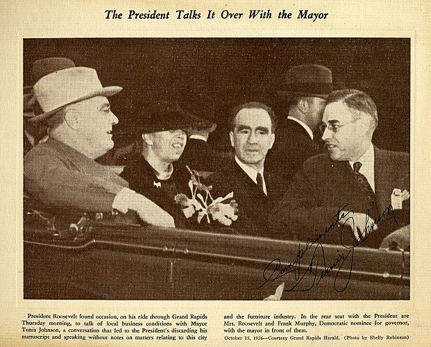 Mayor Tunis Johnson and President Roosevelt