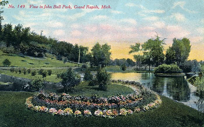 Gardens and Lake in John Ball Park