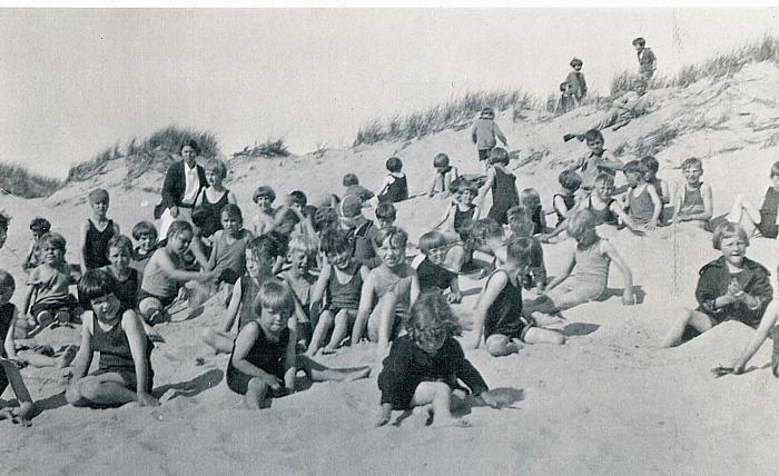 Camp Blodgett Kids at Lake Michigan