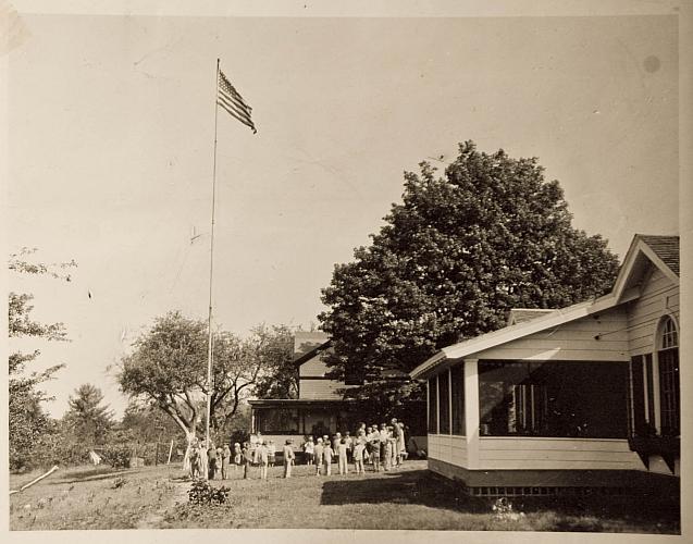 Flag Raising at Camp Blodgett