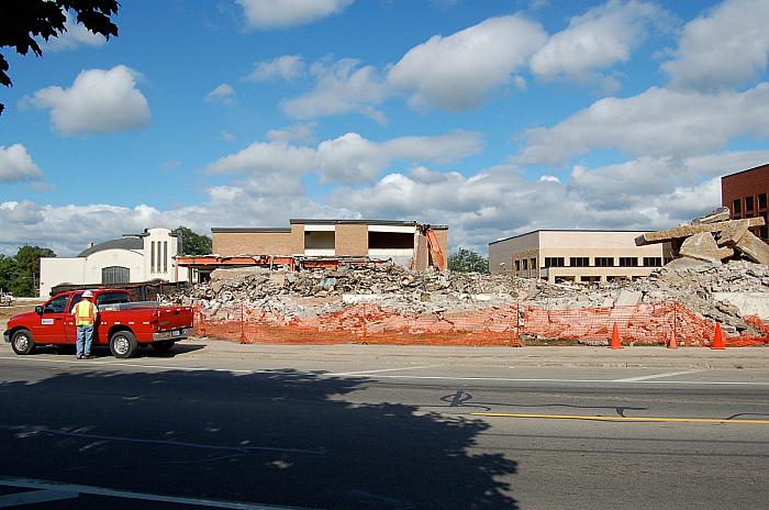 Hall School Demolition, Looking West