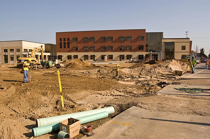 Construction of Cesar E. Chavez Elementary School, Looking North