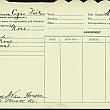 Agnes Bell Registration Card, back