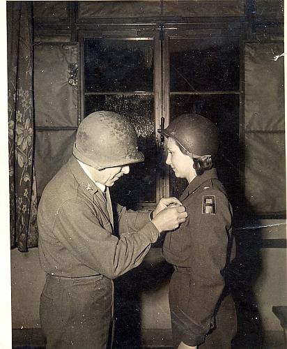 WWII Army Nurse Joy Lillie Receiving the Bronze Star