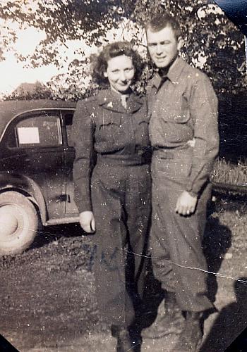 Joy and Russ Lillie in Military Uniforms