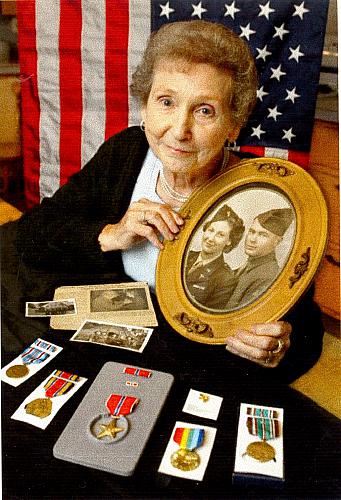 Joy Lillie with Military Medals