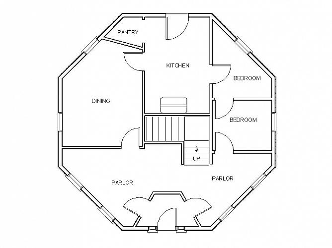 Gunnison Octagonal House Floor Plan