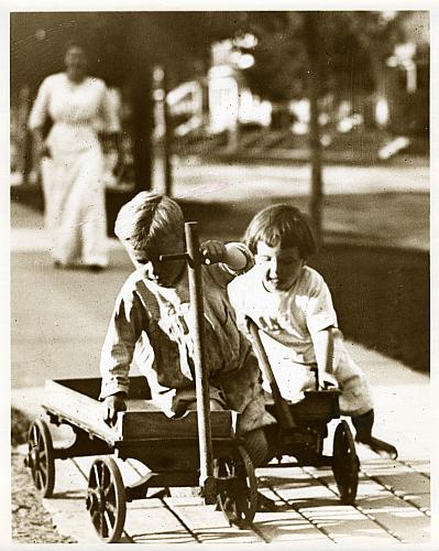 Stuart and Elizabeth Long Riding Wagons