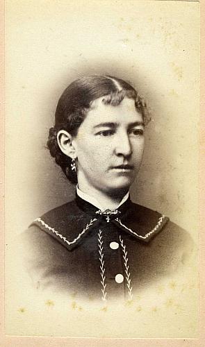 Woman with large collar