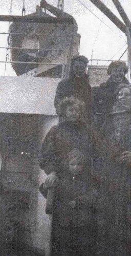 Wagnar Family Aboard Ship from the Netherlands to the United States
