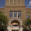 Demolition of Iroquois Middle School , Front Entrance