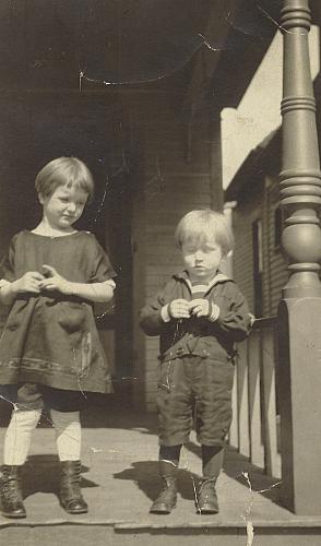 Geraldine and Bill Lynch, Front Porch of 19 Queen St. NE