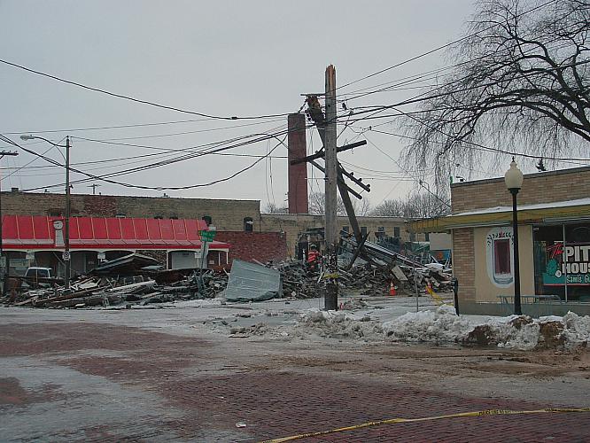 Eastown Explosion, Looking SE