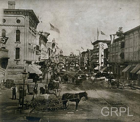 Looking West on Monroe Ave. during the Centennial Celebration