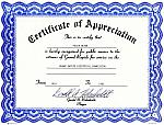 Certificate of Appreciation