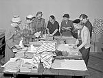 Santa Claus Girls Wrapping Gifts