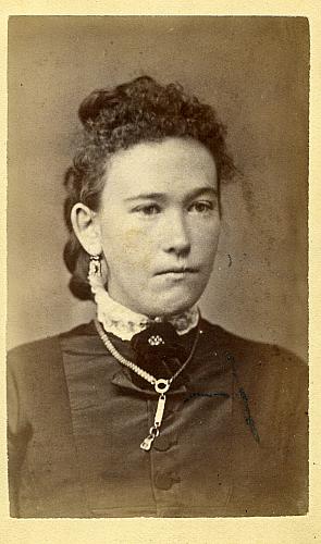 Young woman with curly hair