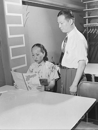 Chinese Professor & Wife at the Tea Garden Cafe