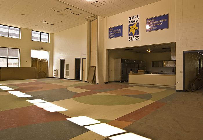 Construction of Cesar E. Chavez Elementary School, Cafeteria