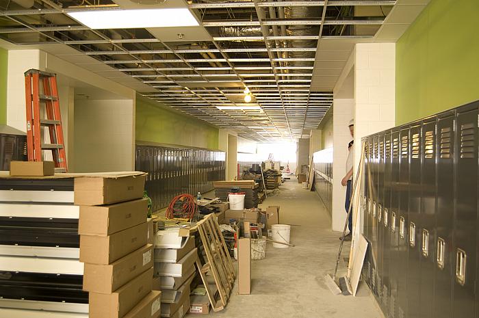 Construction of Cesar E. Chavez Elementary School, Interior