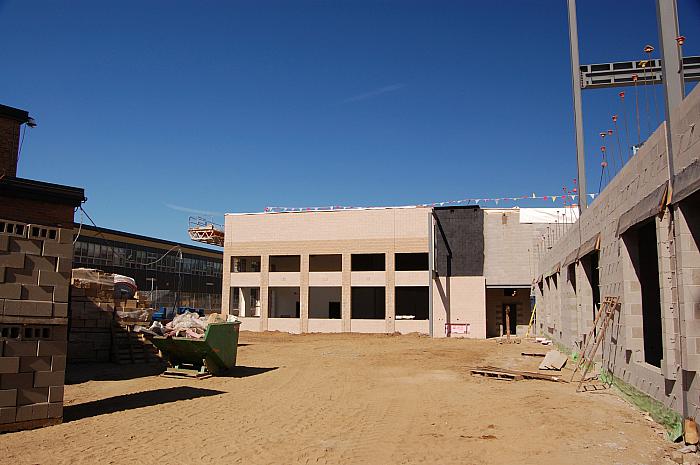 Construction of Cesar E. Chavez Elementary School, Looking West