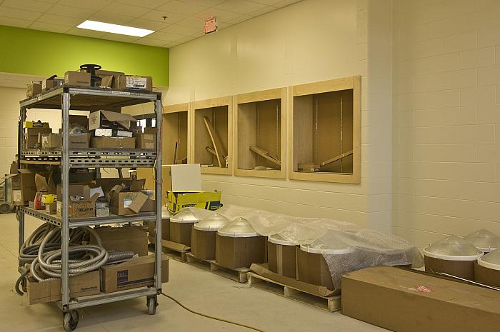 Construction of Cesar E. Chavez Elementary School, Interior