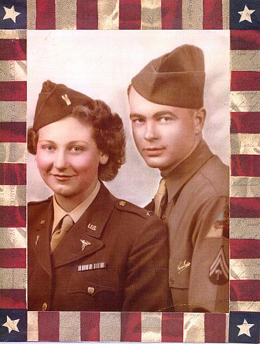 Joy and Russ Lillie in Full Dress Military Uniforms