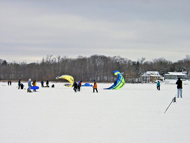 Ice Kites on Reeds Lake