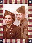 Joy and Russ Lillie in Full Dress Military Uniforms