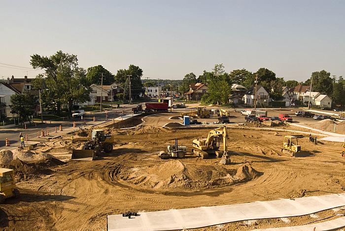 Construction of Cesar E. Chavez Elementary School Playground, Looking South